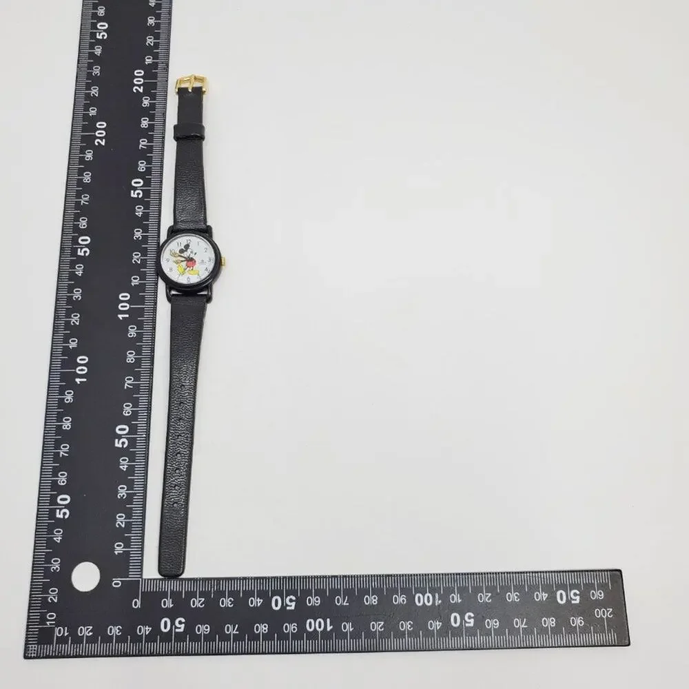 Vintage Disney X Lorus Mickey Mouse Black Plastic Watch